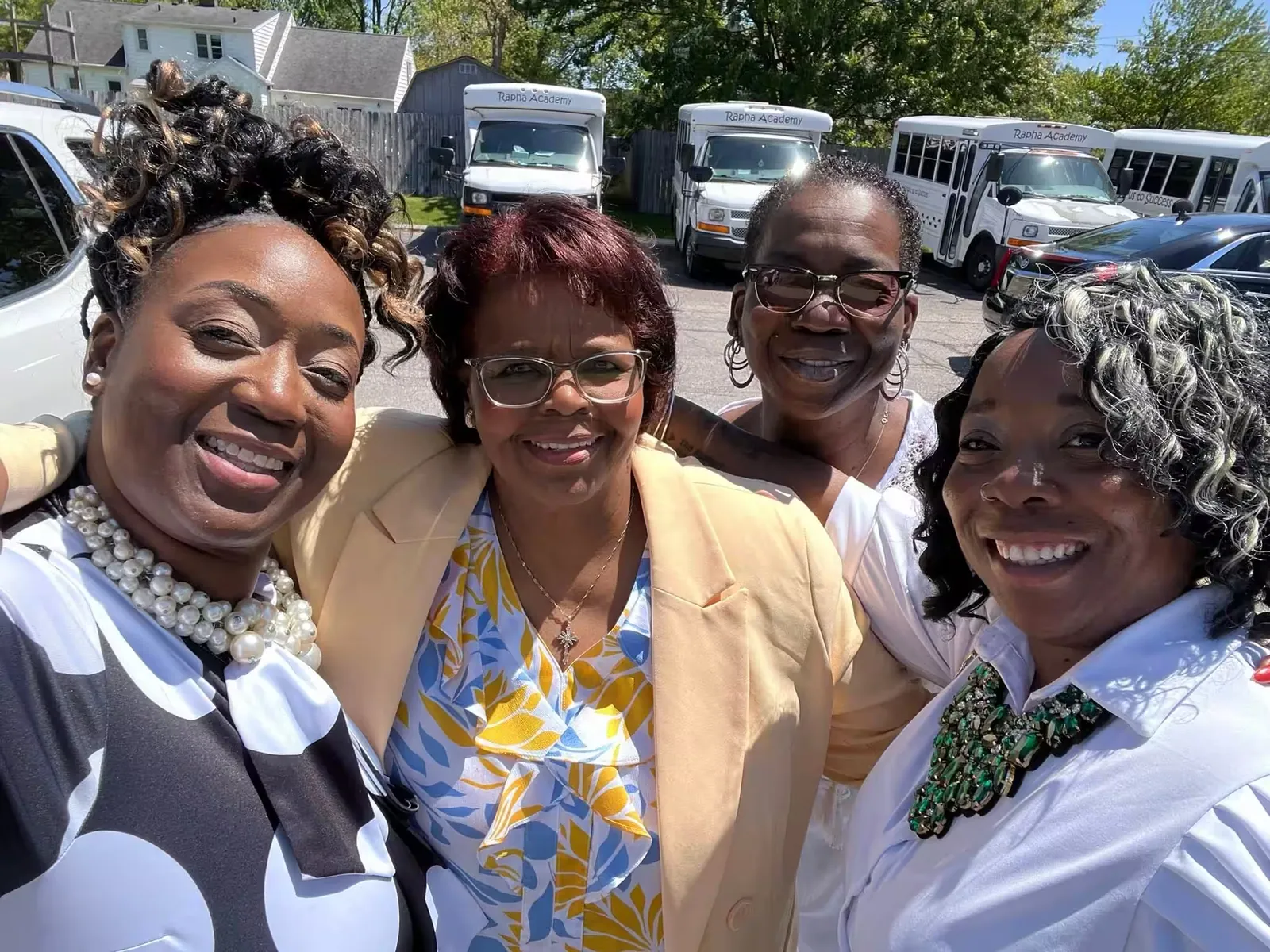 Tieshia Henry with family and friends